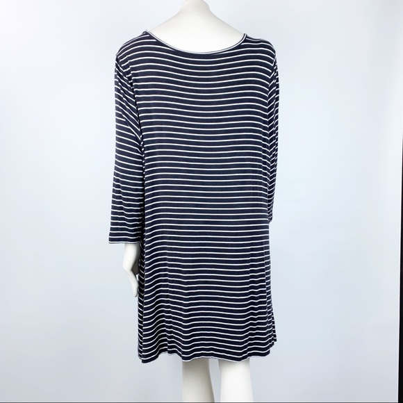 Soft Surroundings | Striped Tunic Sequin Pockets - Picture 3 of 6